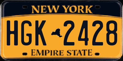 NY license plate HGK2428