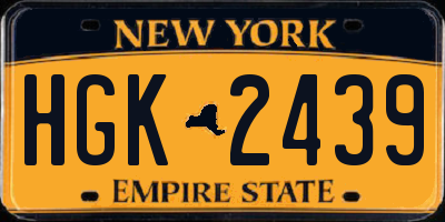 NY license plate HGK2439