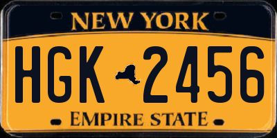 NY license plate HGK2456