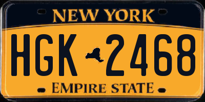 NY license plate HGK2468
