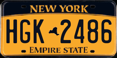 NY license plate HGK2486