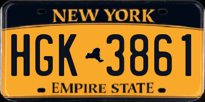 NY license plate HGK3861