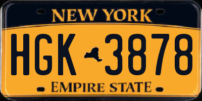 NY license plate HGK3878