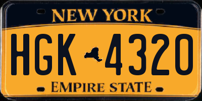 NY license plate HGK4320