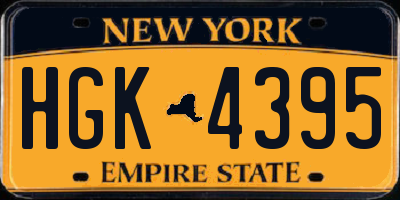 NY license plate HGK4395