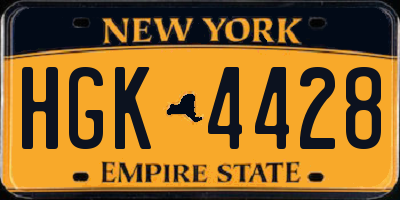 NY license plate HGK4428