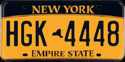 NY license plate HGK4448