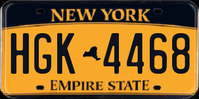 NY license plate HGK4468