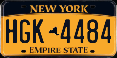 NY license plate HGK4484