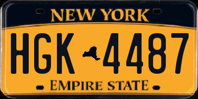 NY license plate HGK4487