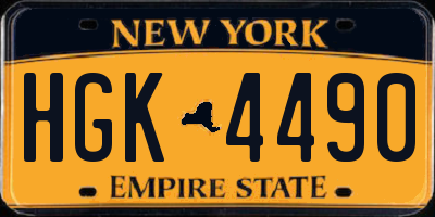 NY license plate HGK4490