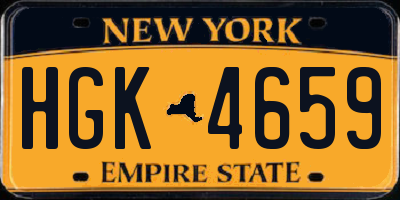 NY license plate HGK4659