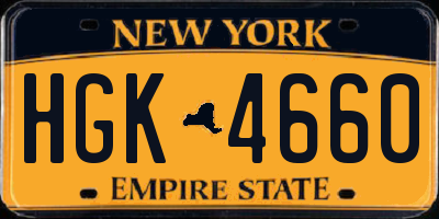 NY license plate HGK4660