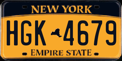 NY license plate HGK4679