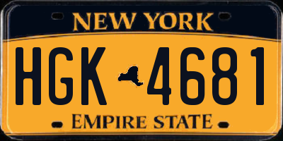 NY license plate HGK4681