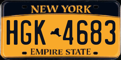 NY license plate HGK4683