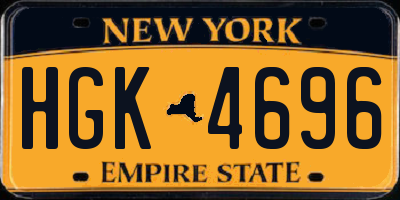 NY license plate HGK4696