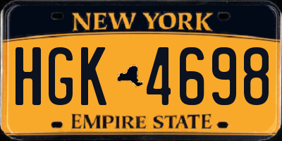 NY license plate HGK4698