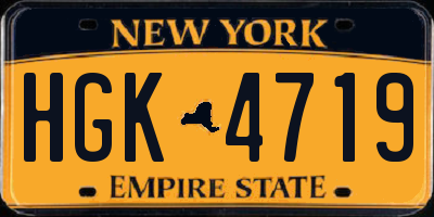 NY license plate HGK4719