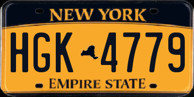 NY license plate HGK4779