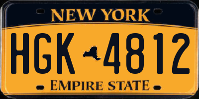 NY license plate HGK4812