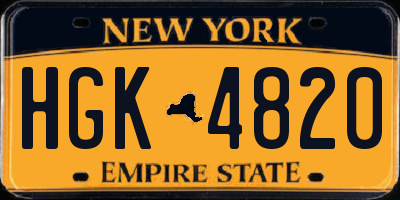 NY license plate HGK4820