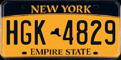 NY license plate HGK4829