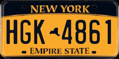 NY license plate HGK4861