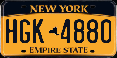 NY license plate HGK4880