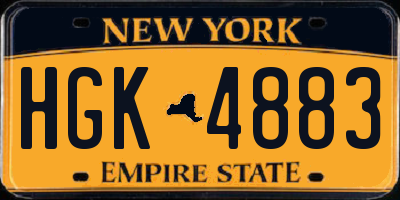 NY license plate HGK4883