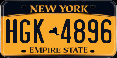 NY license plate HGK4896