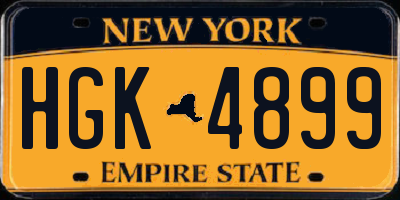 NY license plate HGK4899