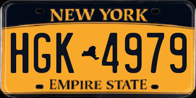 NY license plate HGK4979