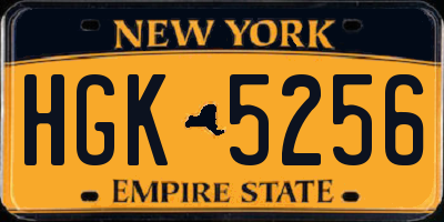 NY license plate HGK5256