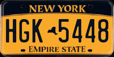 NY license plate HGK5448