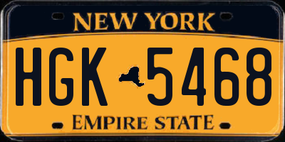 NY license plate HGK5468