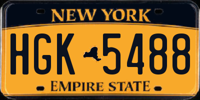 NY license plate HGK5488