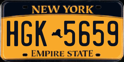 NY license plate HGK5659