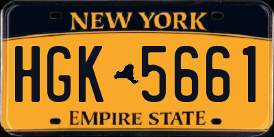 NY license plate HGK5661