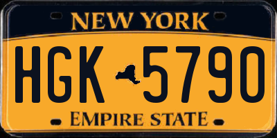 NY license plate HGK5790