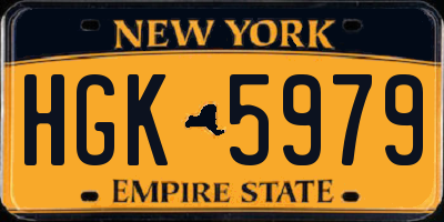 NY license plate HGK5979