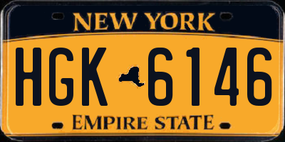 NY license plate HGK6146