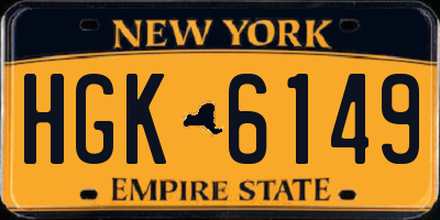 NY license plate HGK6149