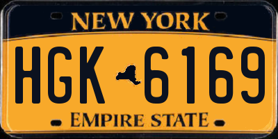 NY license plate HGK6169