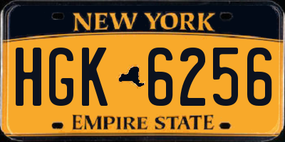 NY license plate HGK6256