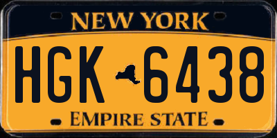 NY license plate HGK6438