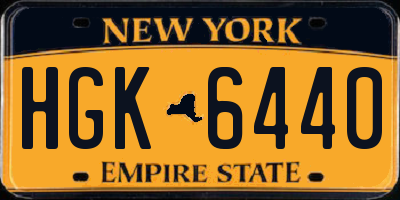 NY license plate HGK6440