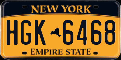 NY license plate HGK6468