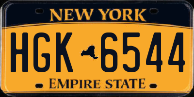 NY license plate HGK6544
