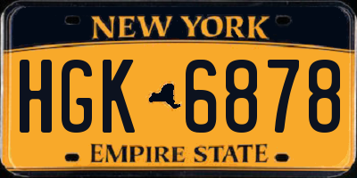 NY license plate HGK6878